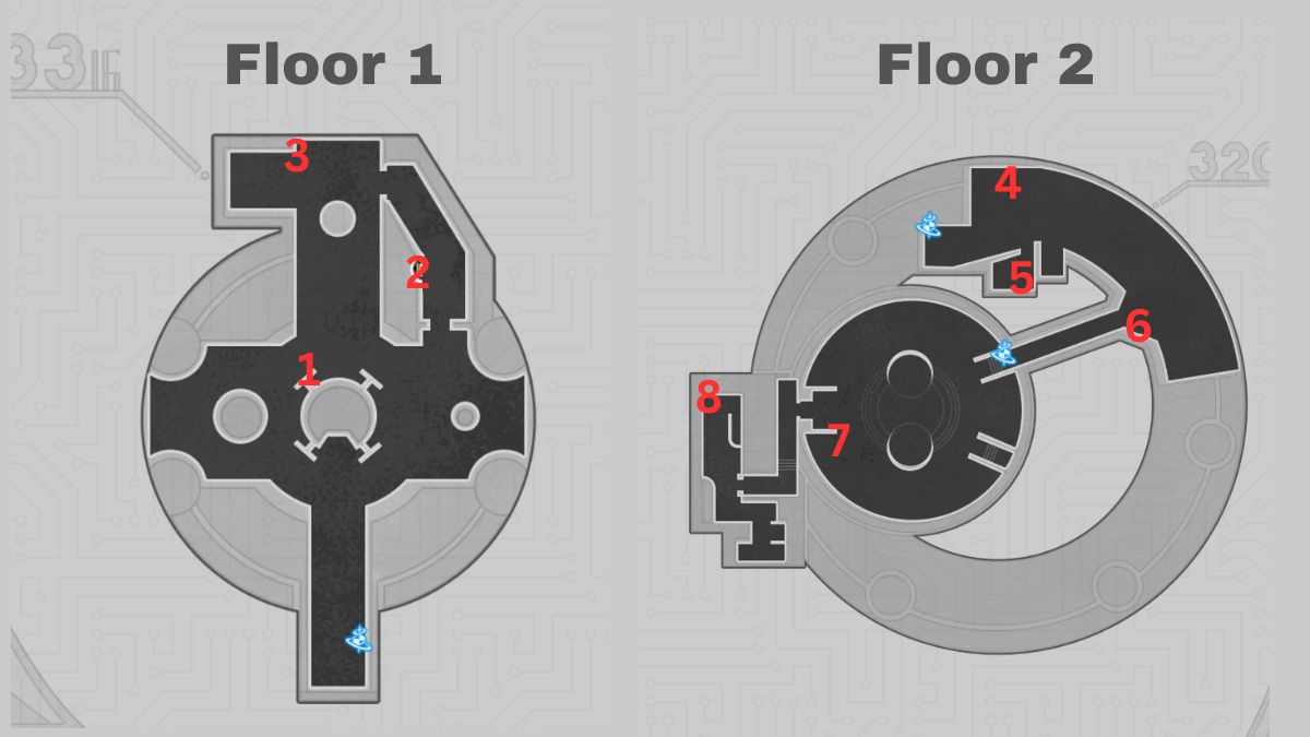 Seafeld TV Tower Wispae Map Floor 1 and Floor 2