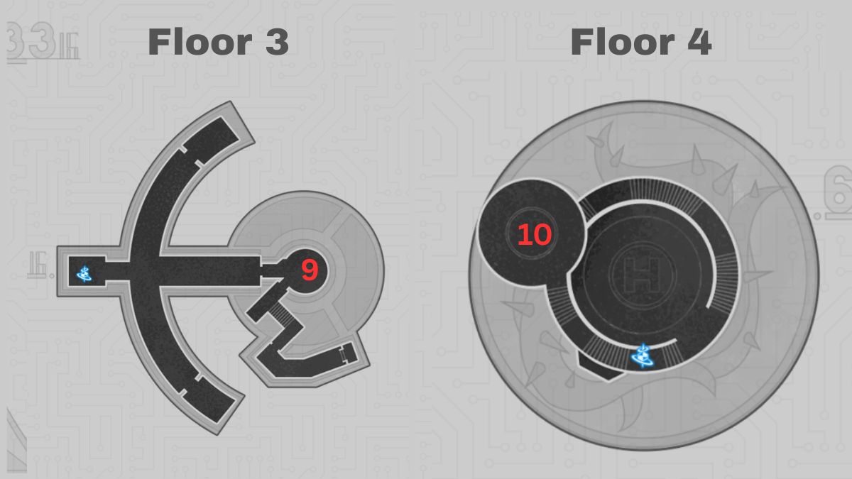 Seafeld TV Tower Wispae Map Floor 3 and Floor 4