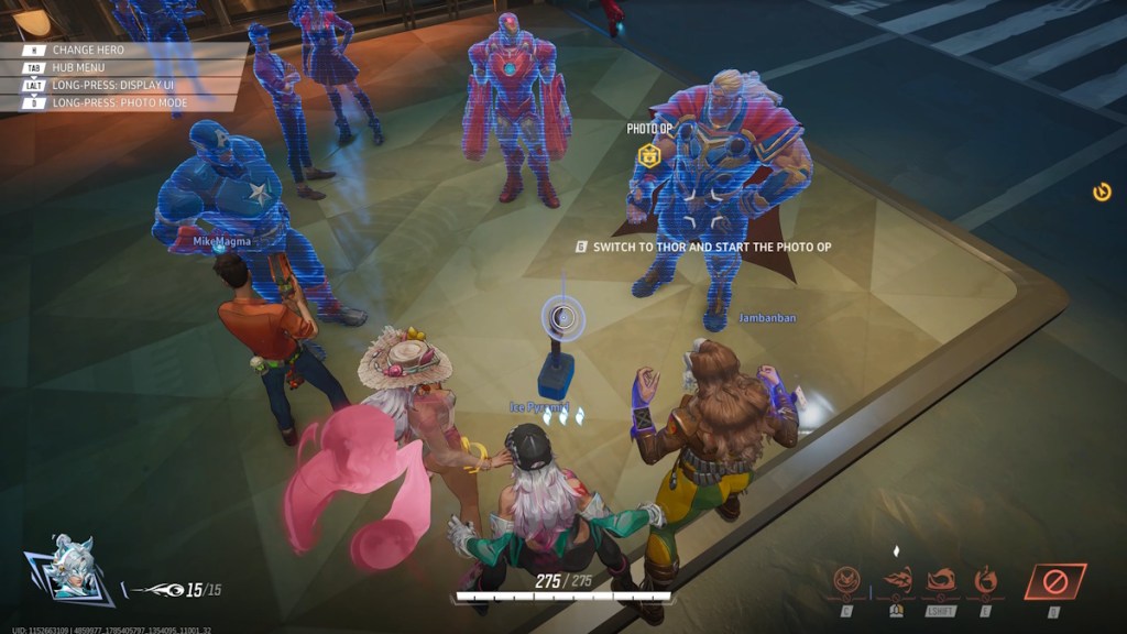 Starting Photo Op in Marvel Rivals Times Square