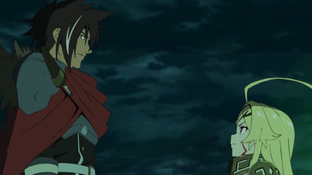 Teoritta confronts Xylo in Sentenced to Be a Hero Episode 6