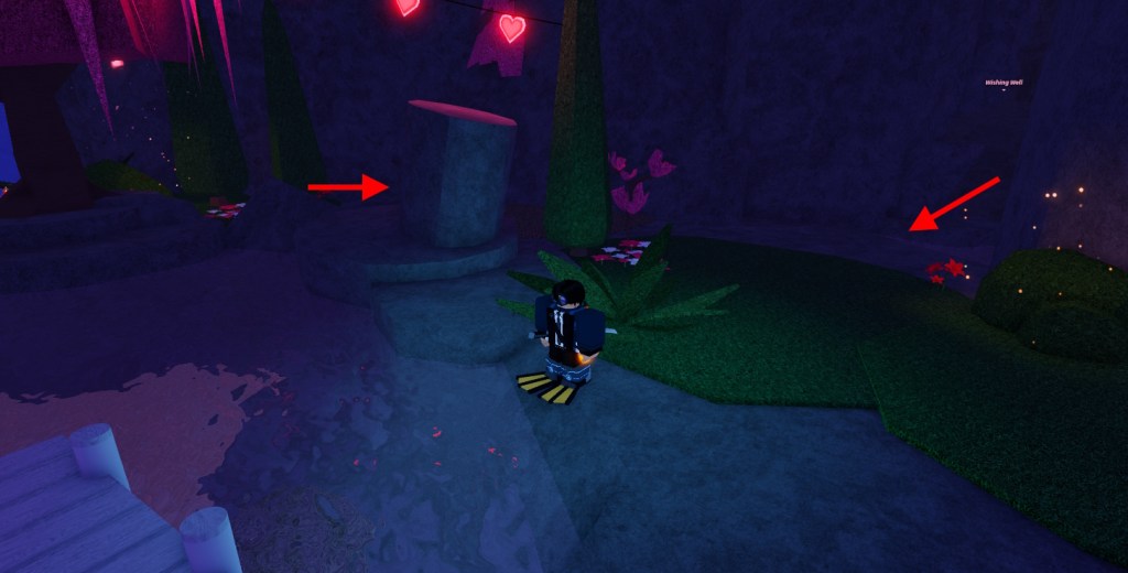 Way to secret cave in Sweetheart Shores Fisch