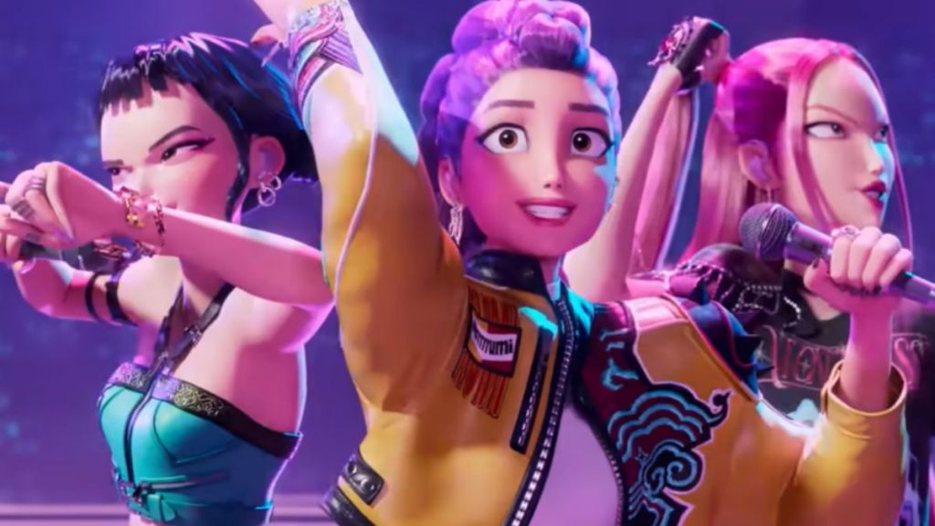 Rumi, Zoey and Mira in Kpop Demon Hunters