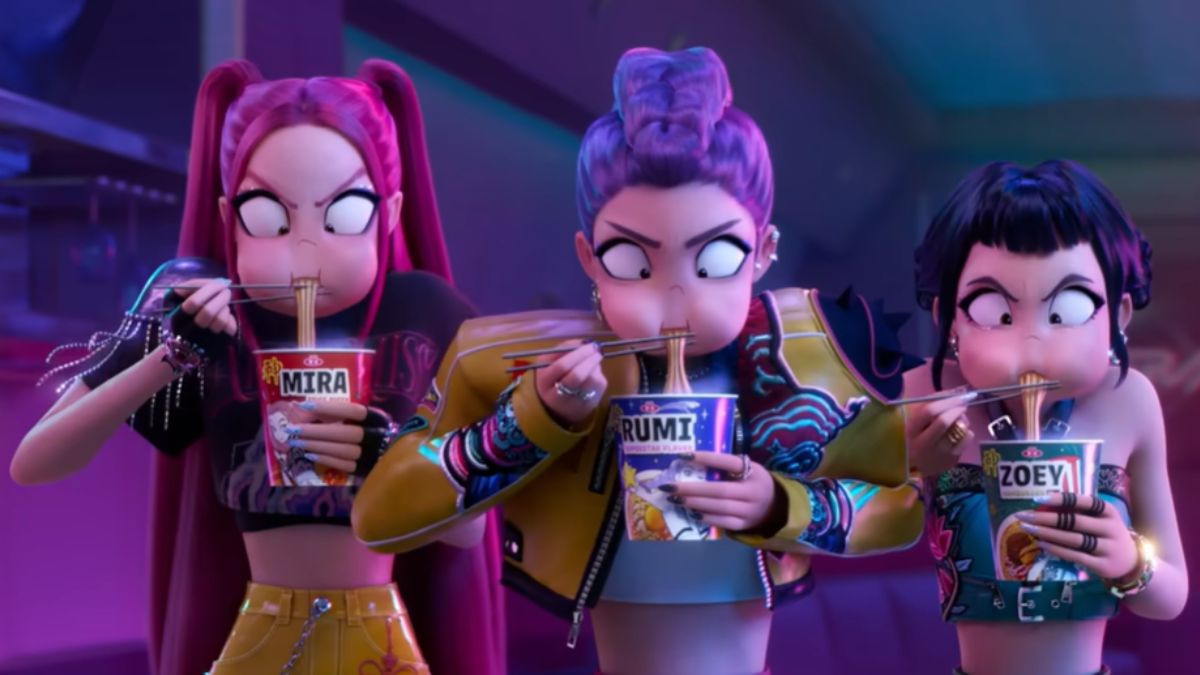 Rumi, Zoey and Mira in Kpop Demon Hunters