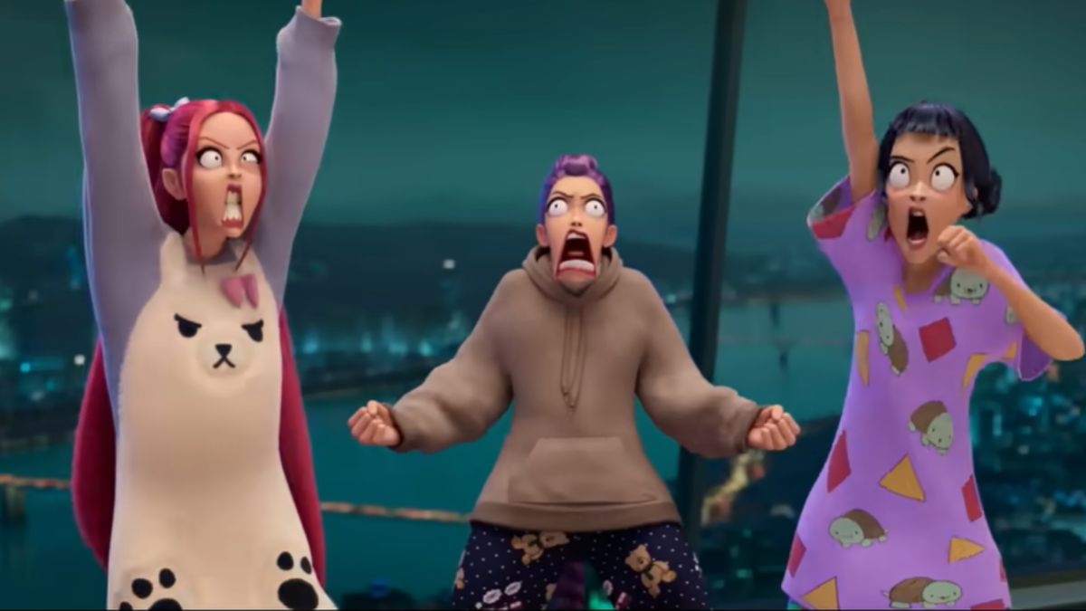 Rumi, Zoey and Mira in Kpop Demon Hunters