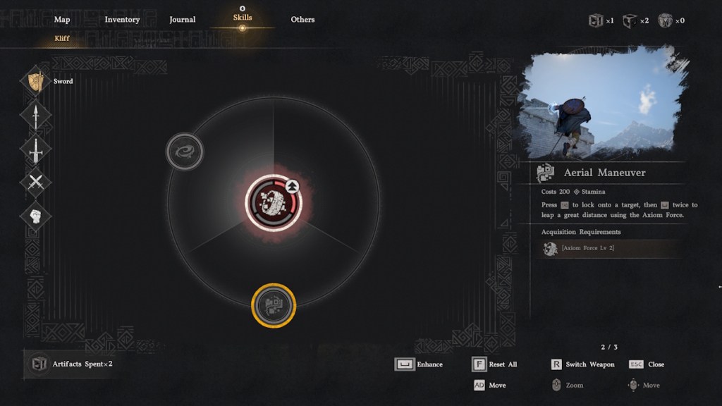 Aerial Maneuver skill in Crimson Desert