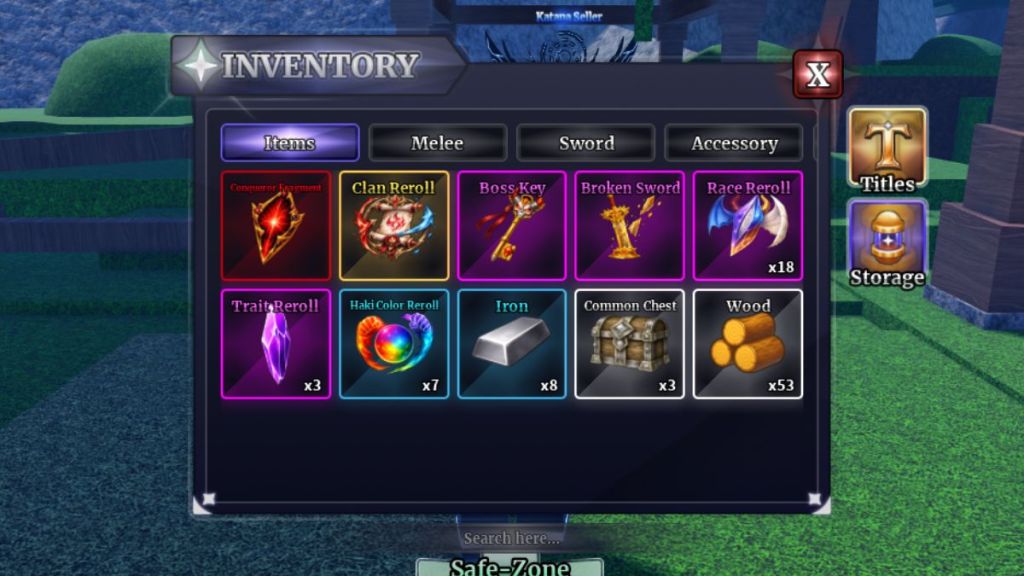 All Items in Sailor Piece