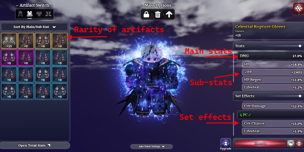 Artifacts explained in Sailor Piece