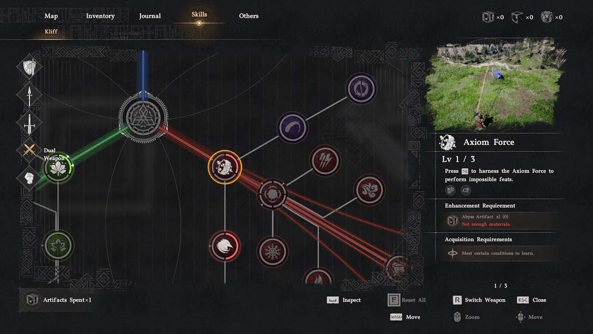 Habilidad Axiom Force desbloqueada en Crimson Desert