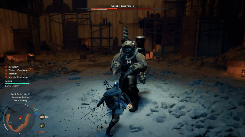 Bait Marni's Excavatron attack and punish