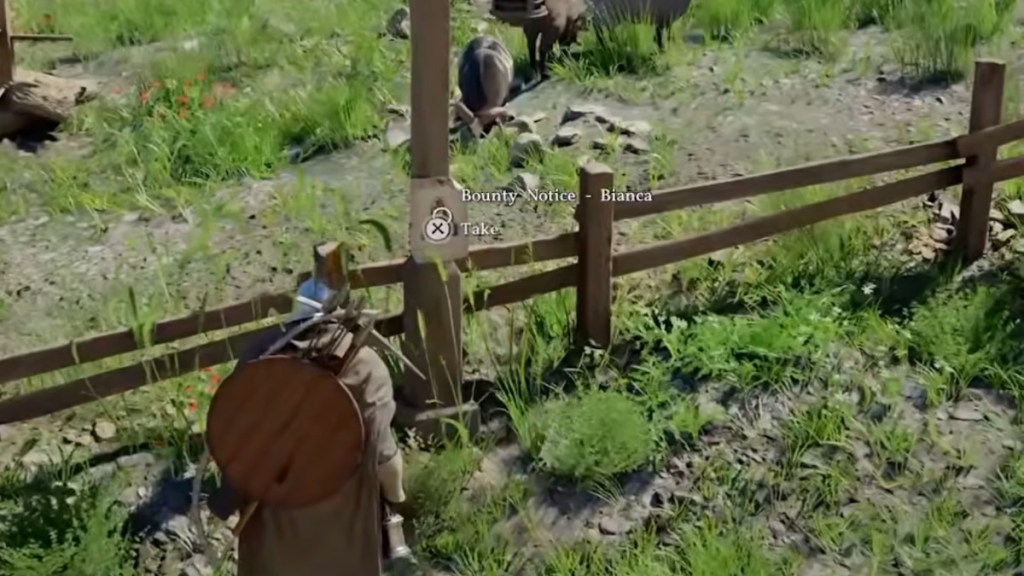 Bianca's bounty poster in Crimson Desert