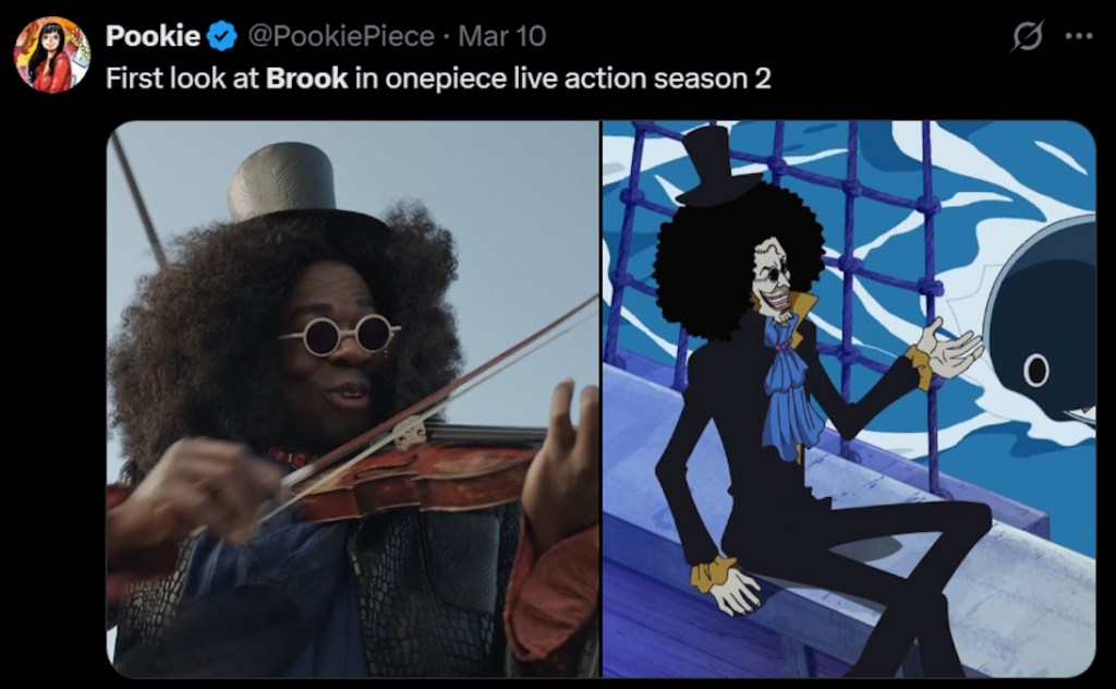 Brook in One Piece live-action vs anime