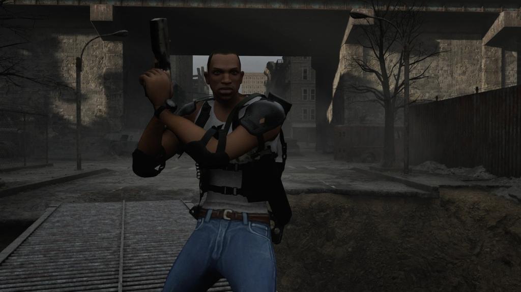 CJ Replaces Leon Resident Evil Requiem mod
