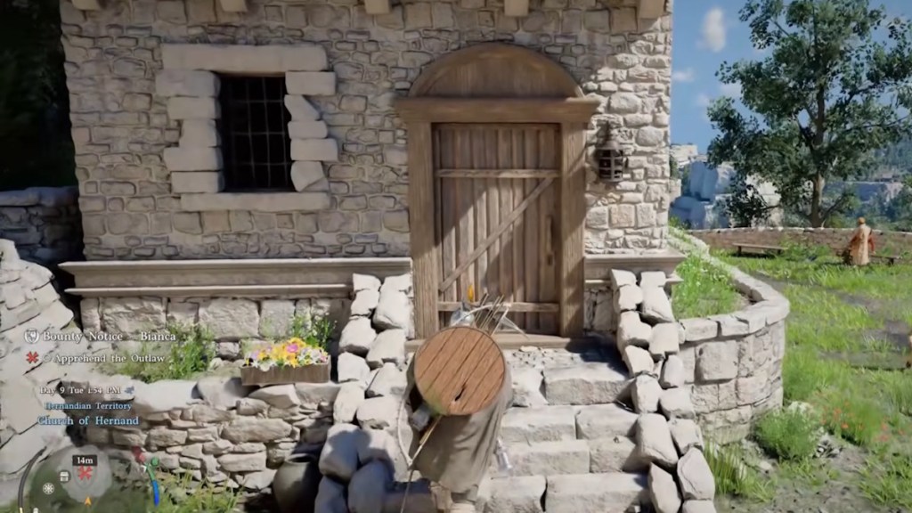 Kliff near the Church of Hernand's kitchen building in Crimson Desert