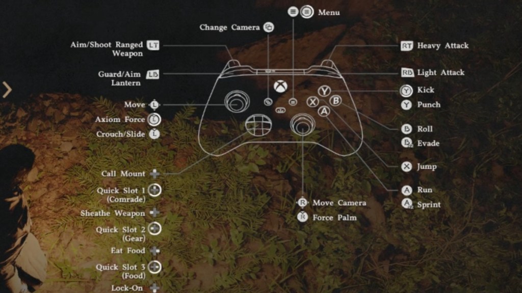 Esquema de Controle de Xbox para Crimson Desert