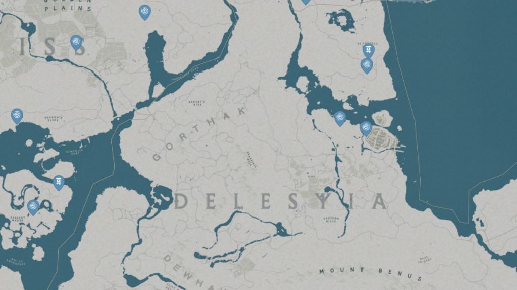 Crimson Desert Delesyia Region Fast Travel Points