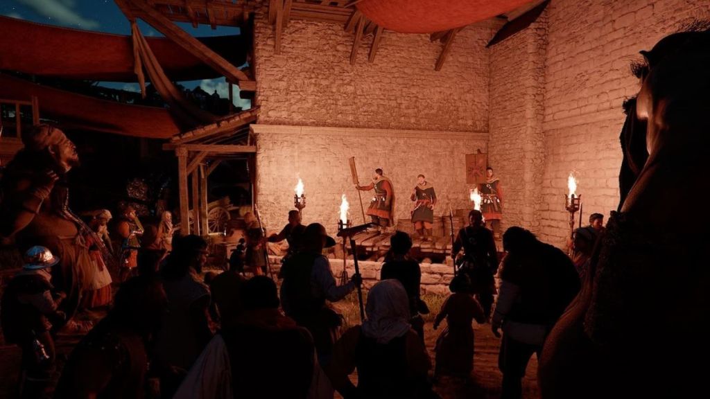 A village gathering in Crimson Gathering 