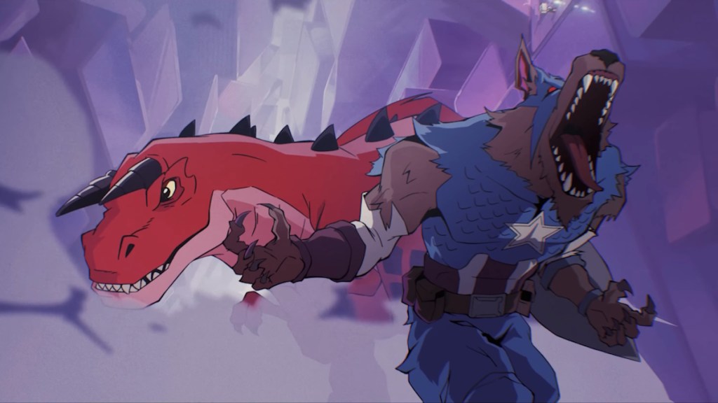 Devil Dinosaur and Werewolf Captain America in Marvel Rivals