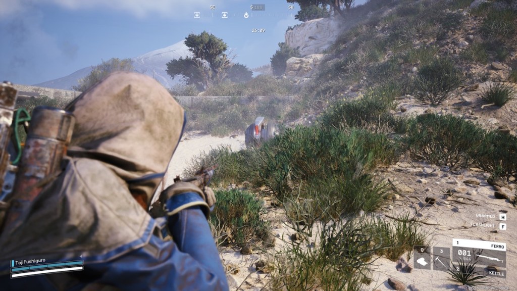 Fighting against a comet at the Azzurro beach in Arc Raiders