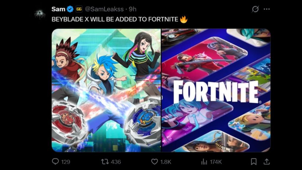 Fortnite Beyblade X Leak
