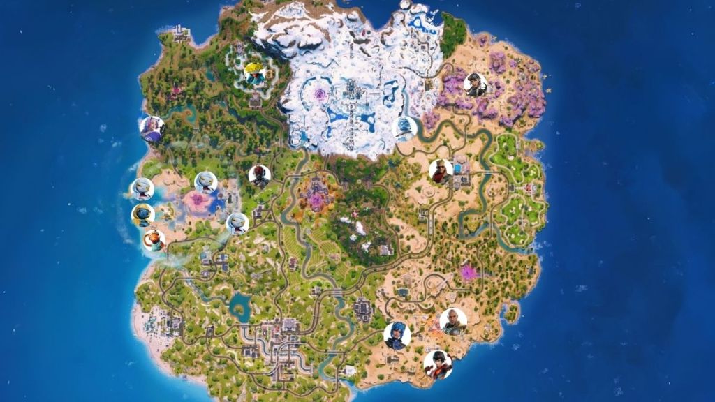Fortnite Chapter 7 Season 2 NPCs Map