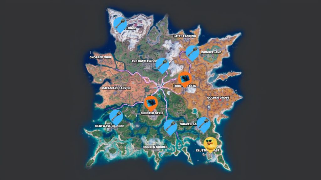 Fortnite Chapter 7 Season 3 Vault Locations