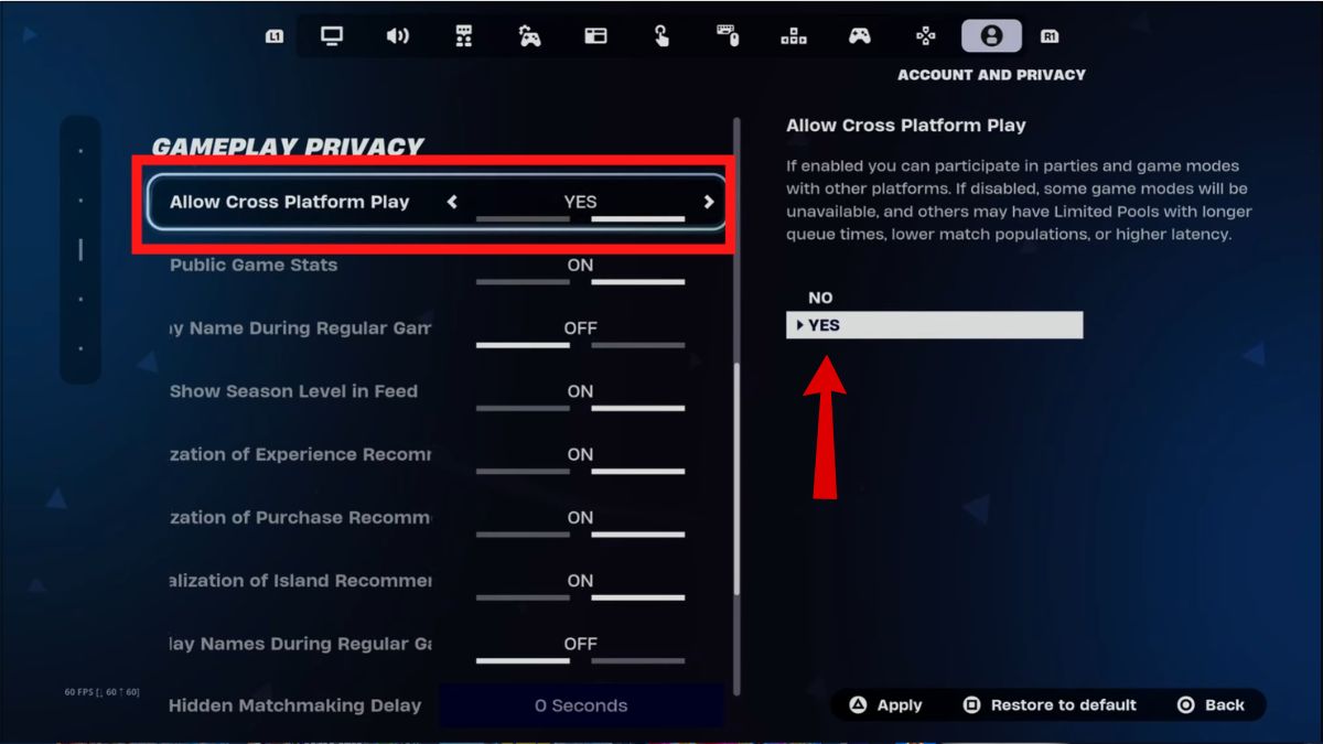 Fortnite Enable Crossplay 4