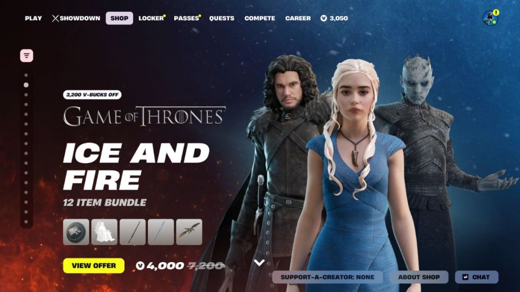 Fortnite Ice and Fire Bundle