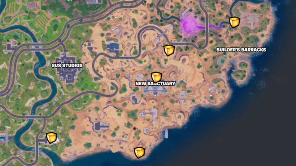 Fortnite New Sanctuary Chaos Cube Locations