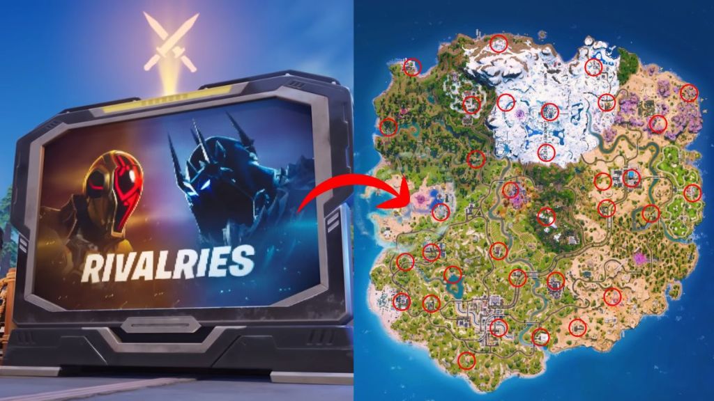 Fortnite Rivalry Board Locations
