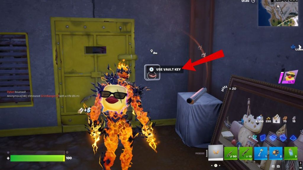 Fortnite Small Rare Vault Room
