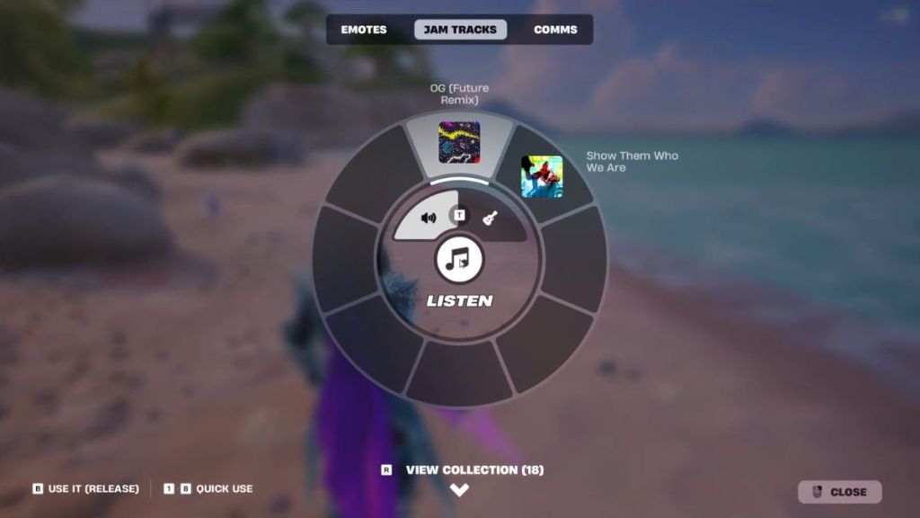 Fortnite Use the Jam Track Player