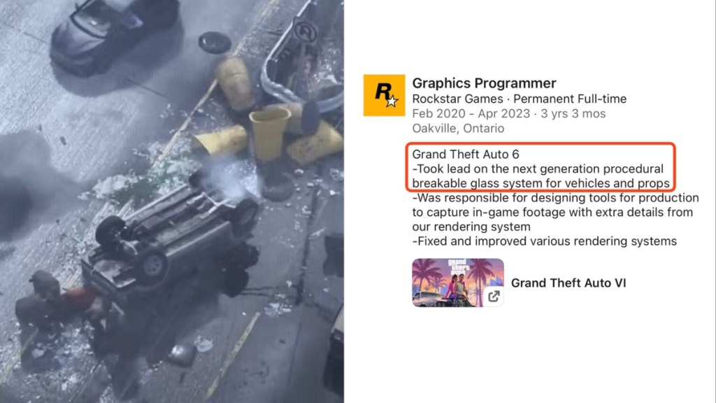 GTA 6 new glass shattering tech development hiring