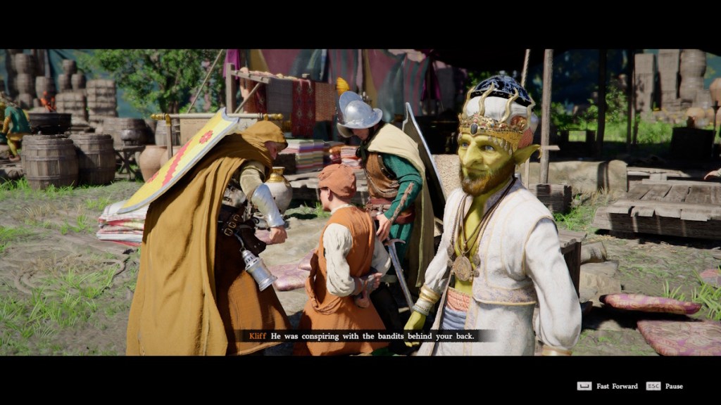 Grimzle getting arrested in front of Shakatu in Crimson Desert