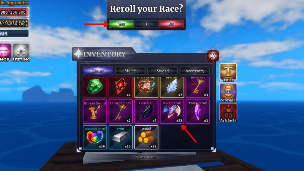 How to Roll Races in Sailor Piece