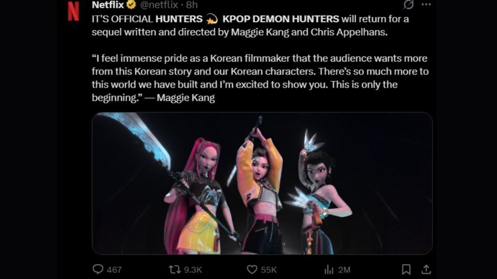 KPop Demon Hunters has been officially announced by Netflix