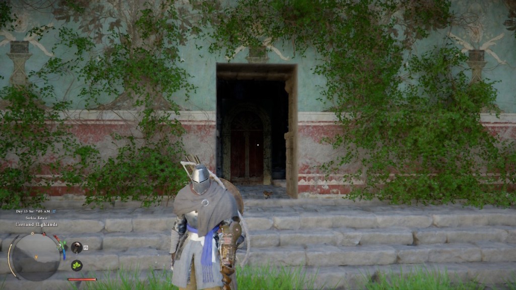 Kliff standing infront of the entrance of Dragon's Stone Chamber Puzzle
