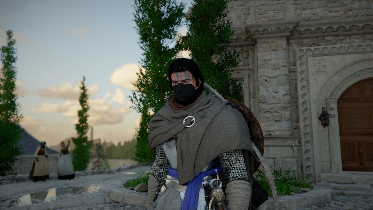 Kliff wearing a mask in Crimson Desert