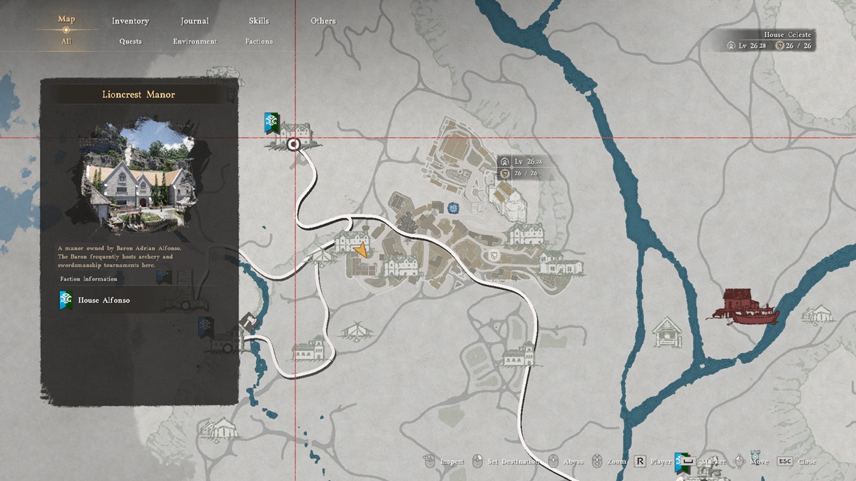 Lioncrest Manor Strongbox location Crimson Desert