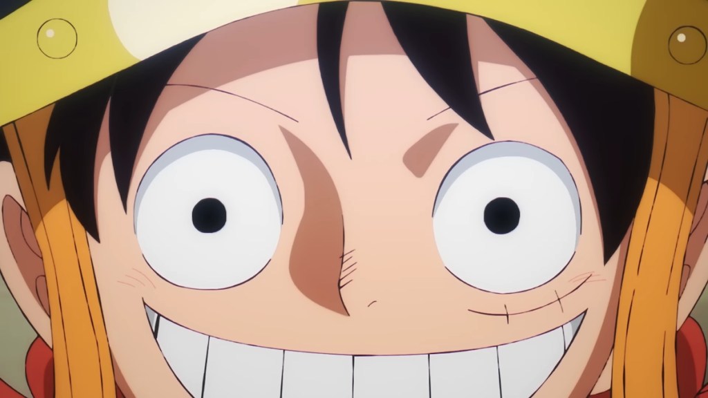 Luffy smiling in the One Piece anime