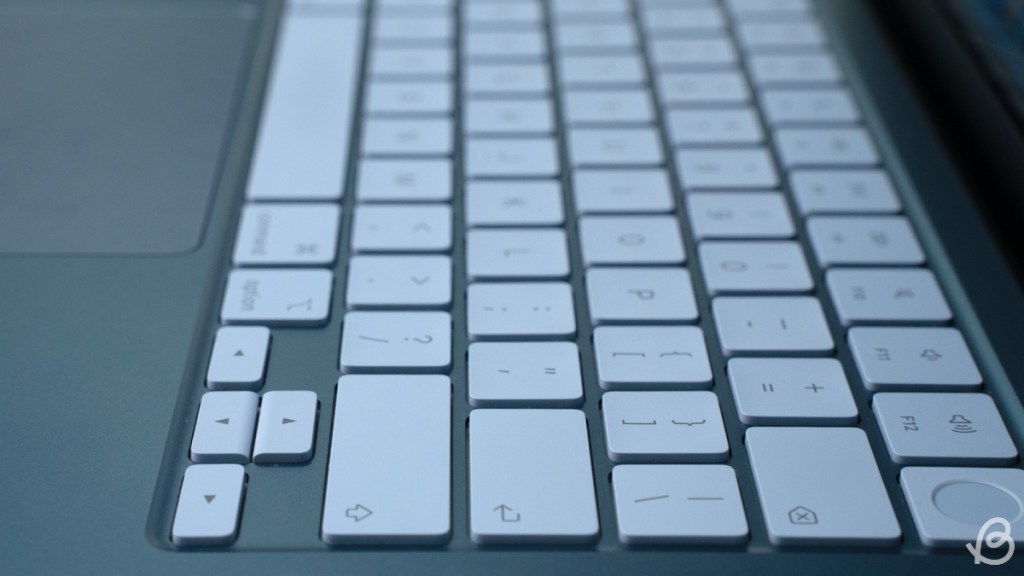 MacBook Neo keyboard close up