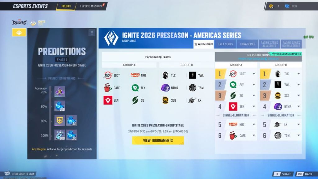 Marvel Rivals Ignite 2026 Americas Predictions