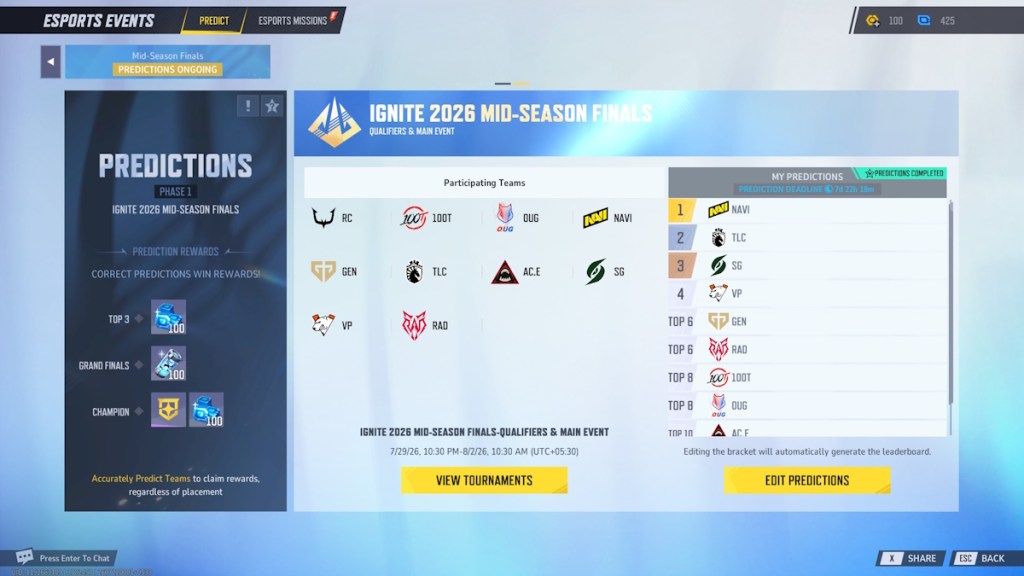 Marvel Rivals Ignite 2026 Mid-Season Finals Predictions