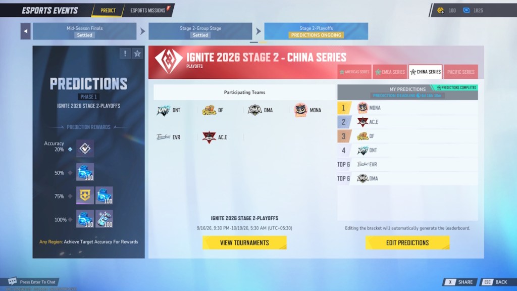Marvel Rivals Ignite 2026 Stage 2 Playoffs Predictions - China Series