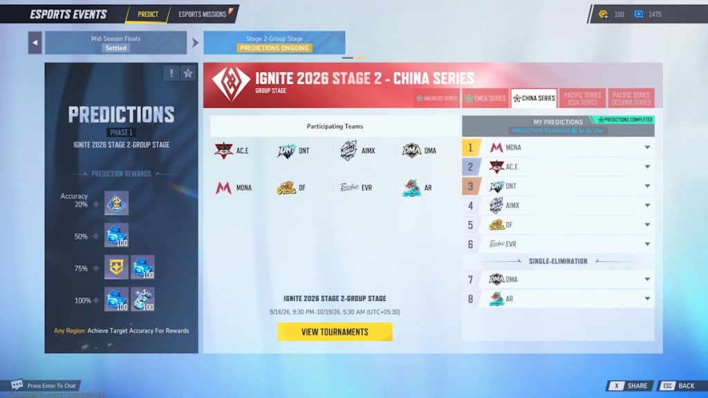 Marvel Rivals Ignite 2026 stage 2 group stage China series predictions