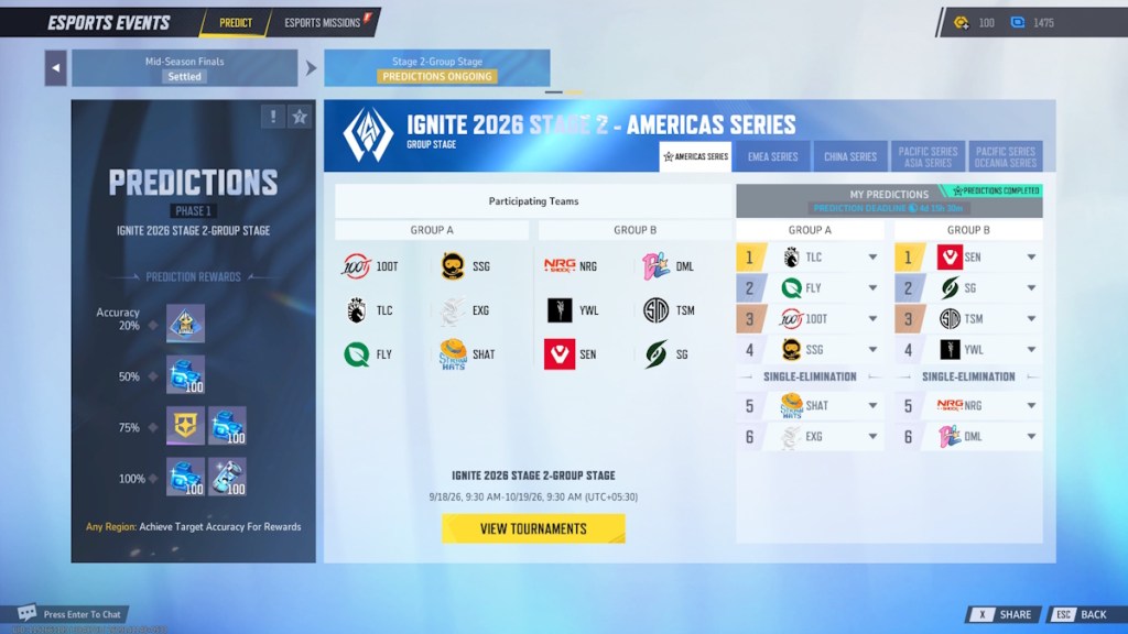 Marvel Rivals Ignite 2026 stage 2 group stage americas series predictions