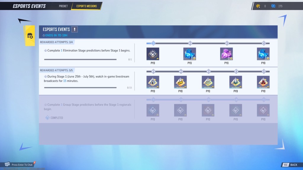 Marvel Rivals Latest Esports Missions Rewards