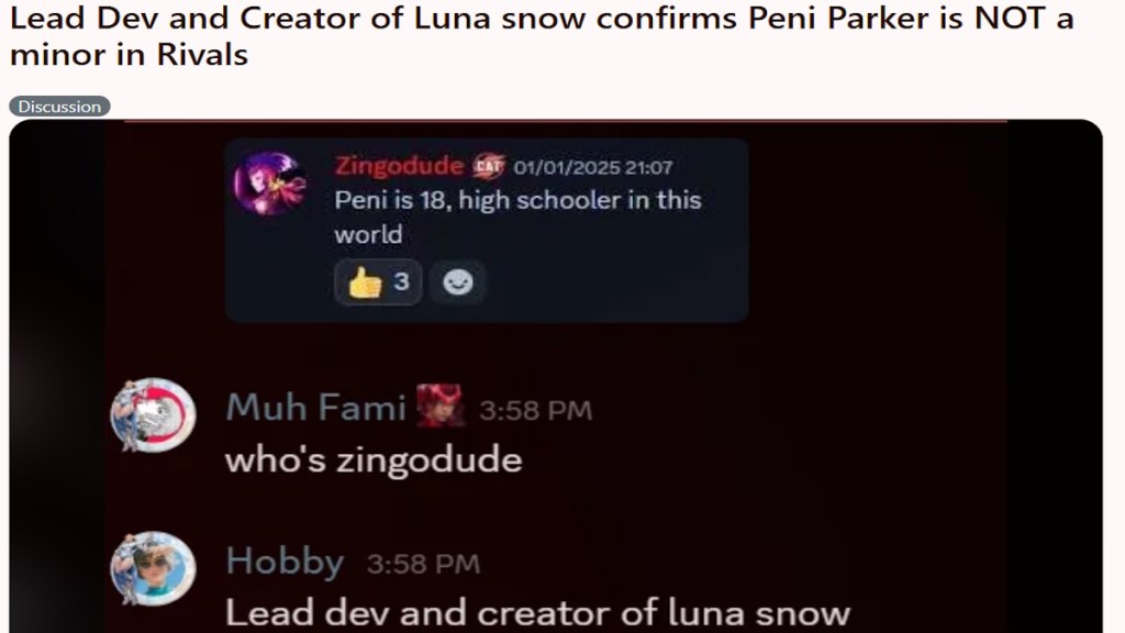 Marvel Rivals devs about Peni Parker's age in Marvel Rivals