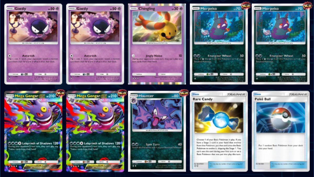 Construcción de mazo Mega Gengar EX en Pokémon TCG Pocket