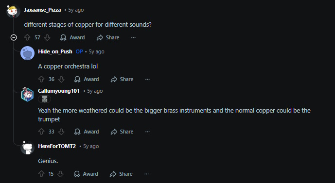 Minecraft Copper Trumpet Prediction on Reddit