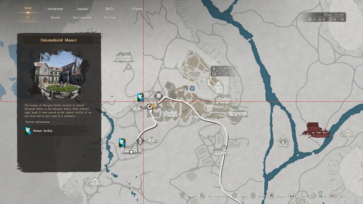 Oakenshield Manor Location crimson Desert